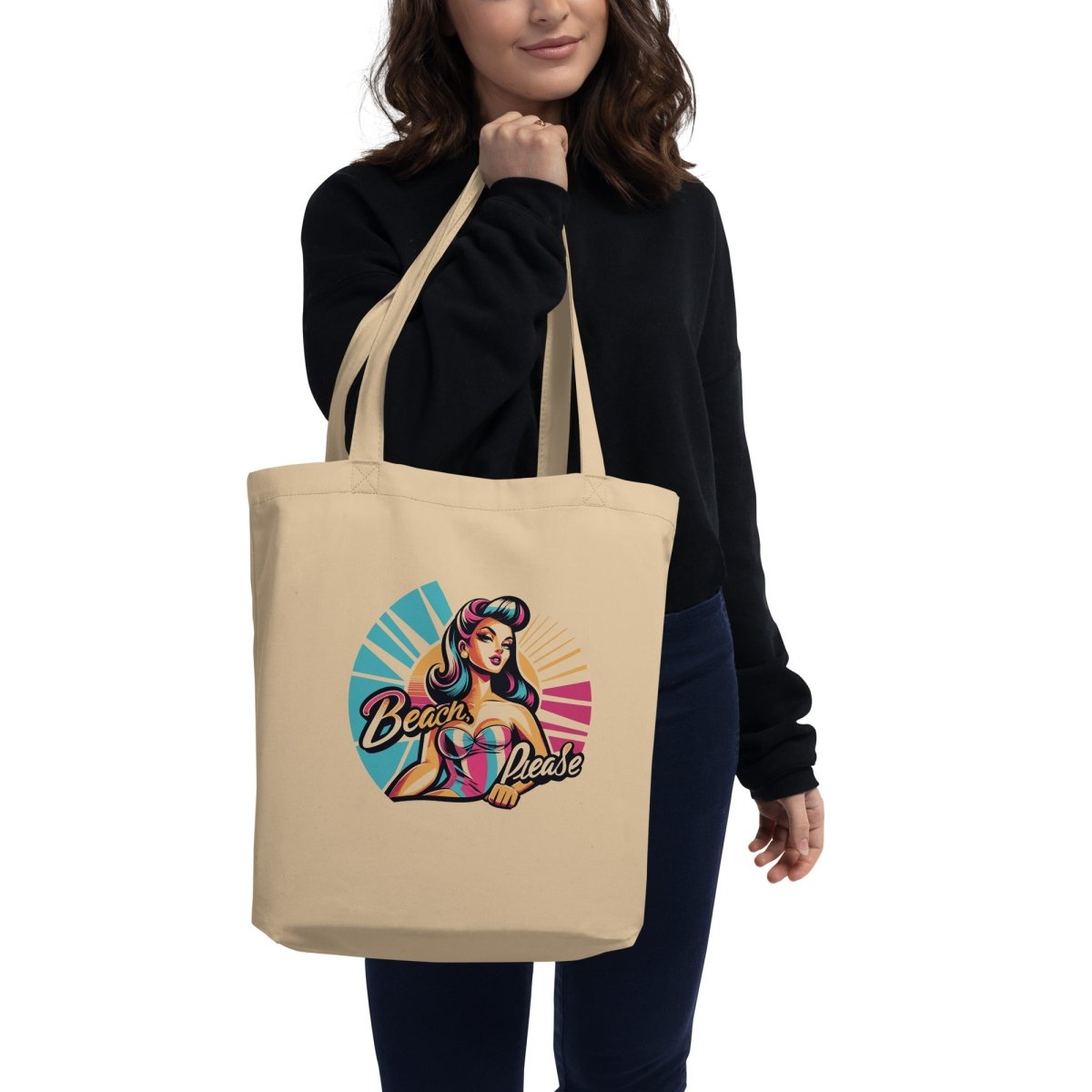 Eco Tote Bag Beach, Please - ErdeGora