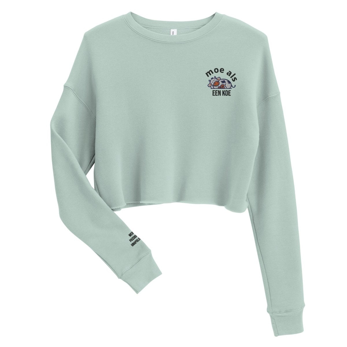 Embroidered Crop Sweatshirt Moe Als Een Koe - ErdeGora