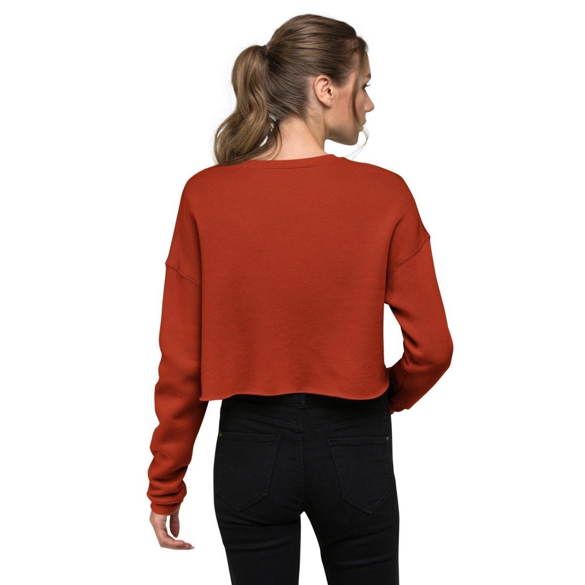 Embroidered Crop Sweatshirt Queen Of The Game - ErdeGora