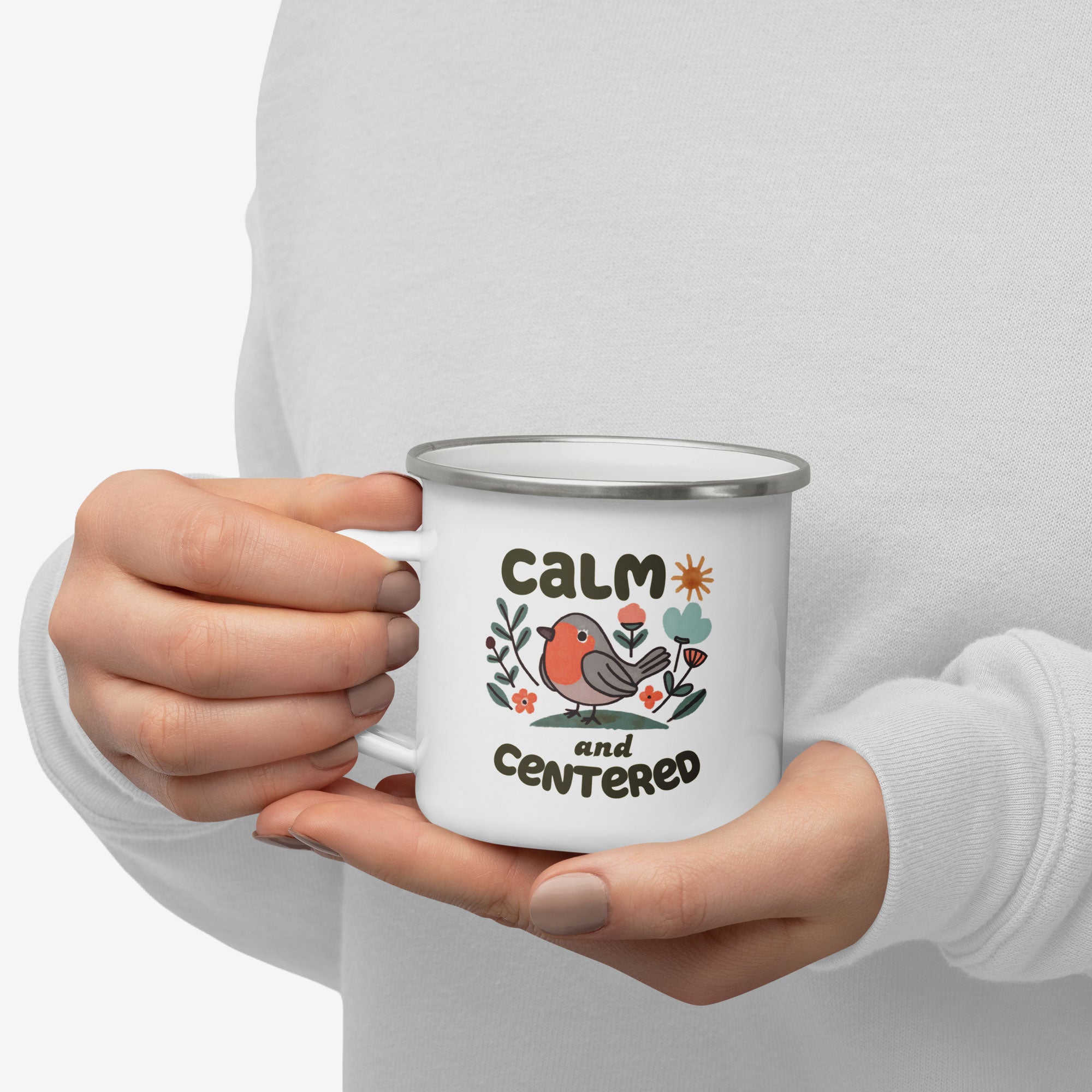 Enamel Camper Mug Calm & Centered