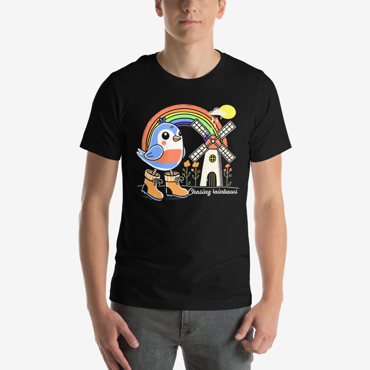 Robin Chasing Rainbows T-Shirt