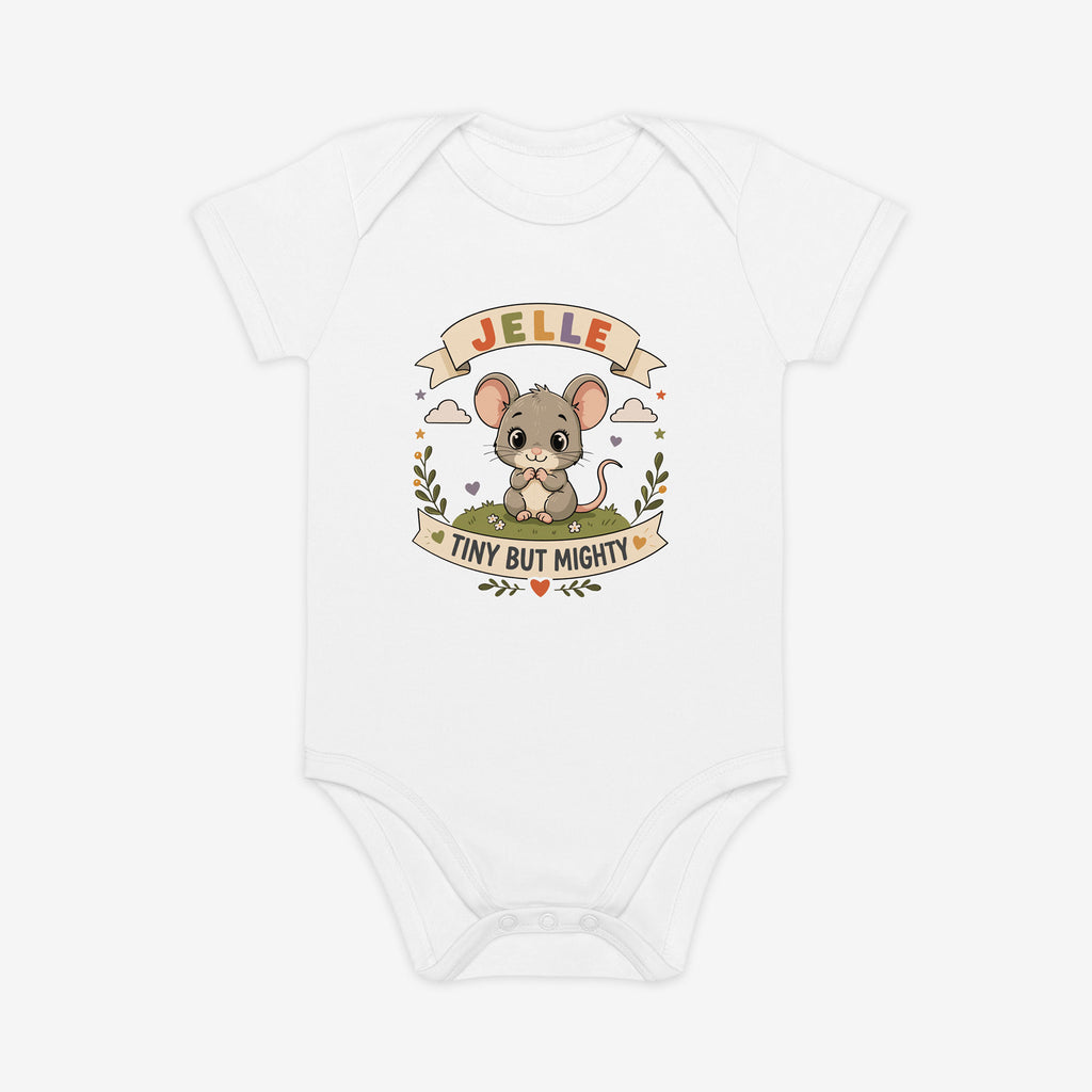 Personalized Mouse Baby Bodysuit Tiny But Mighty