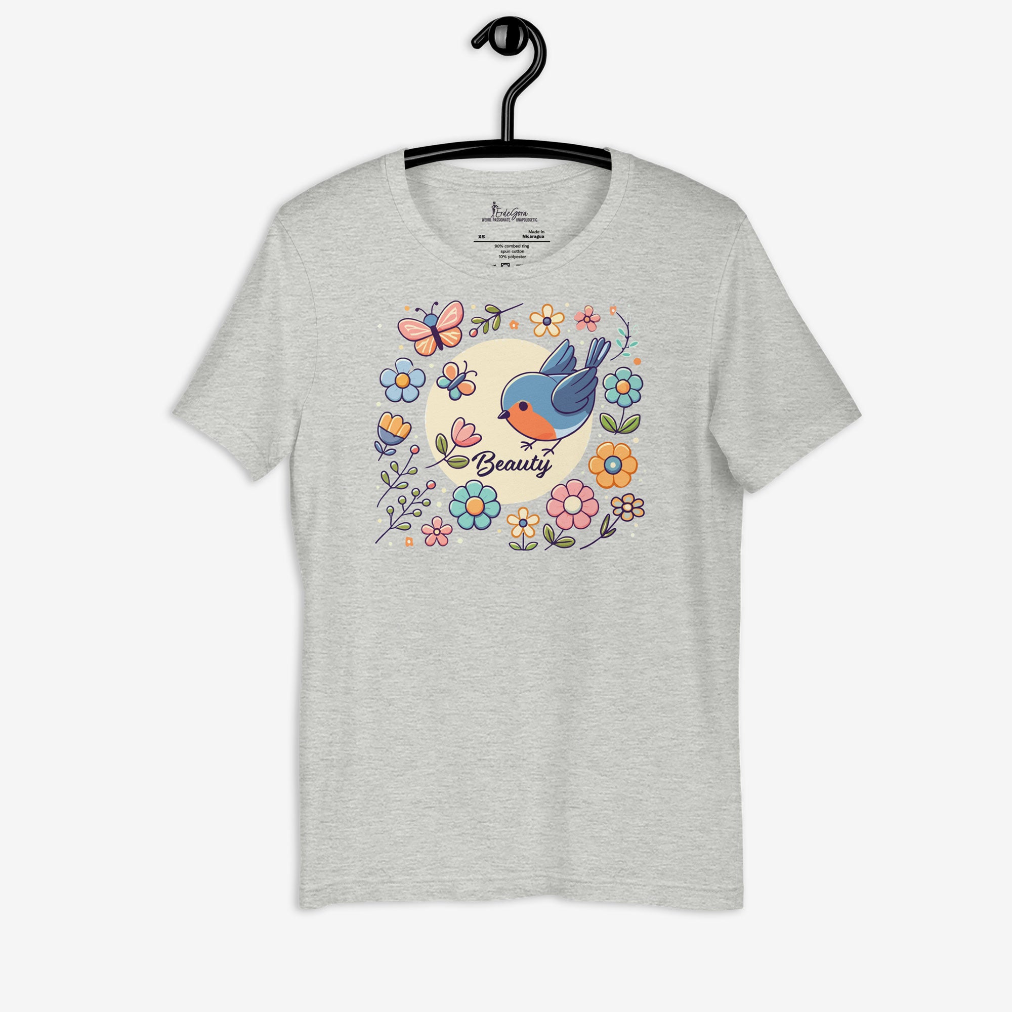 Unisex T-Shirt - Beauty Blossom Robin