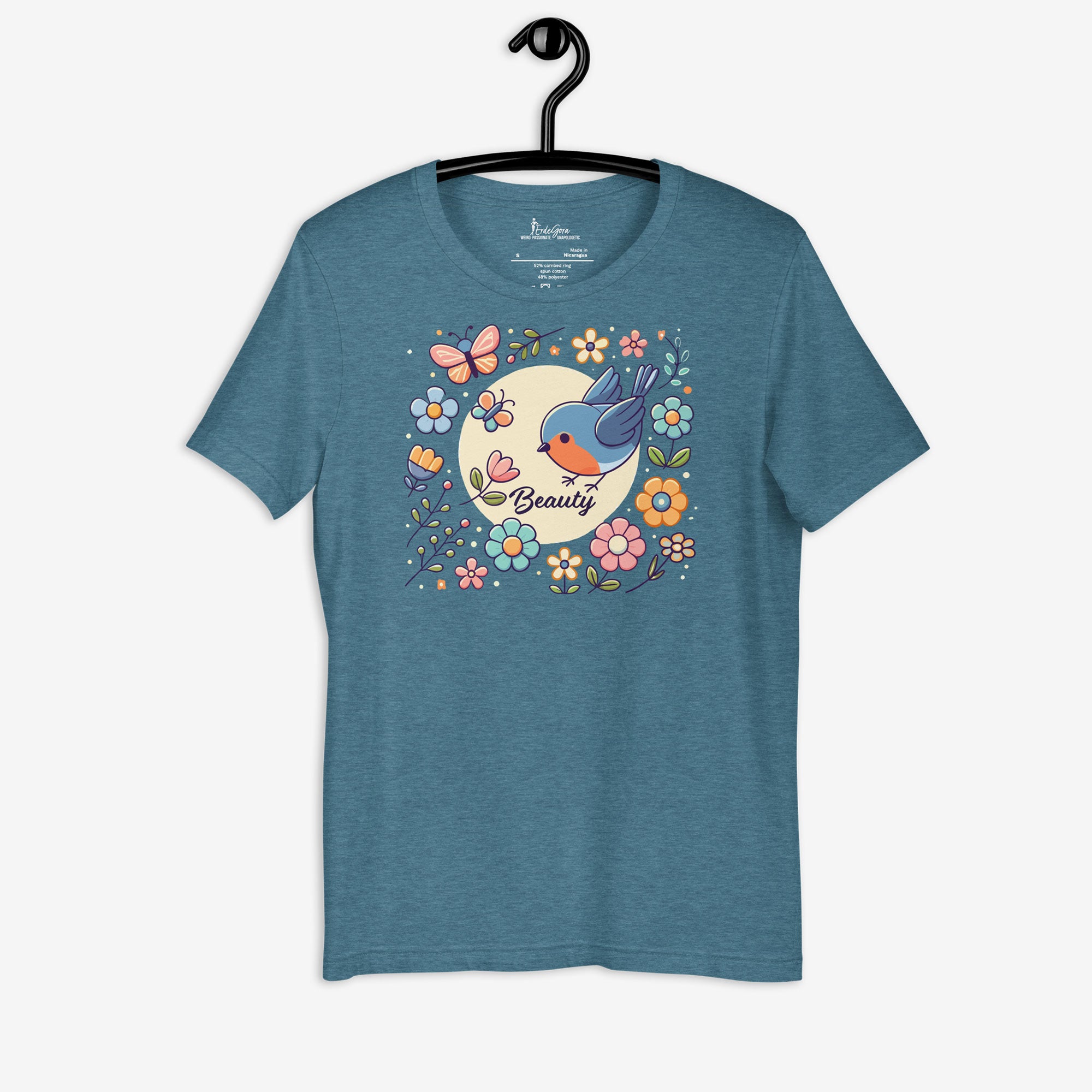 Unisex T-Shirt - Beauty Blossom Robin