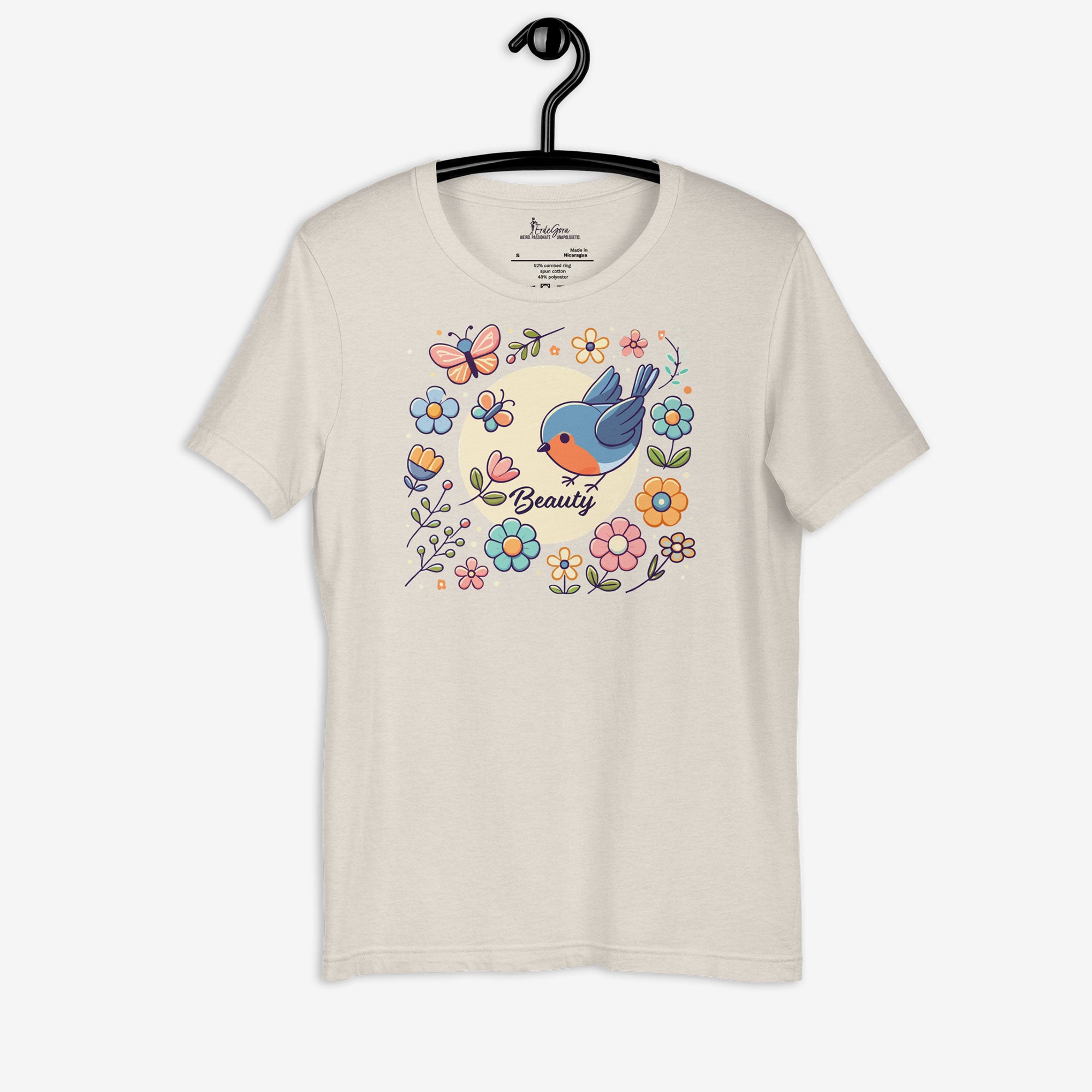 Unisex T-Shirt - Beauty Blossom Robin