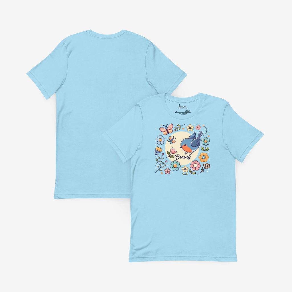 Unisex T-Shirt – Beauty Blossom Robin