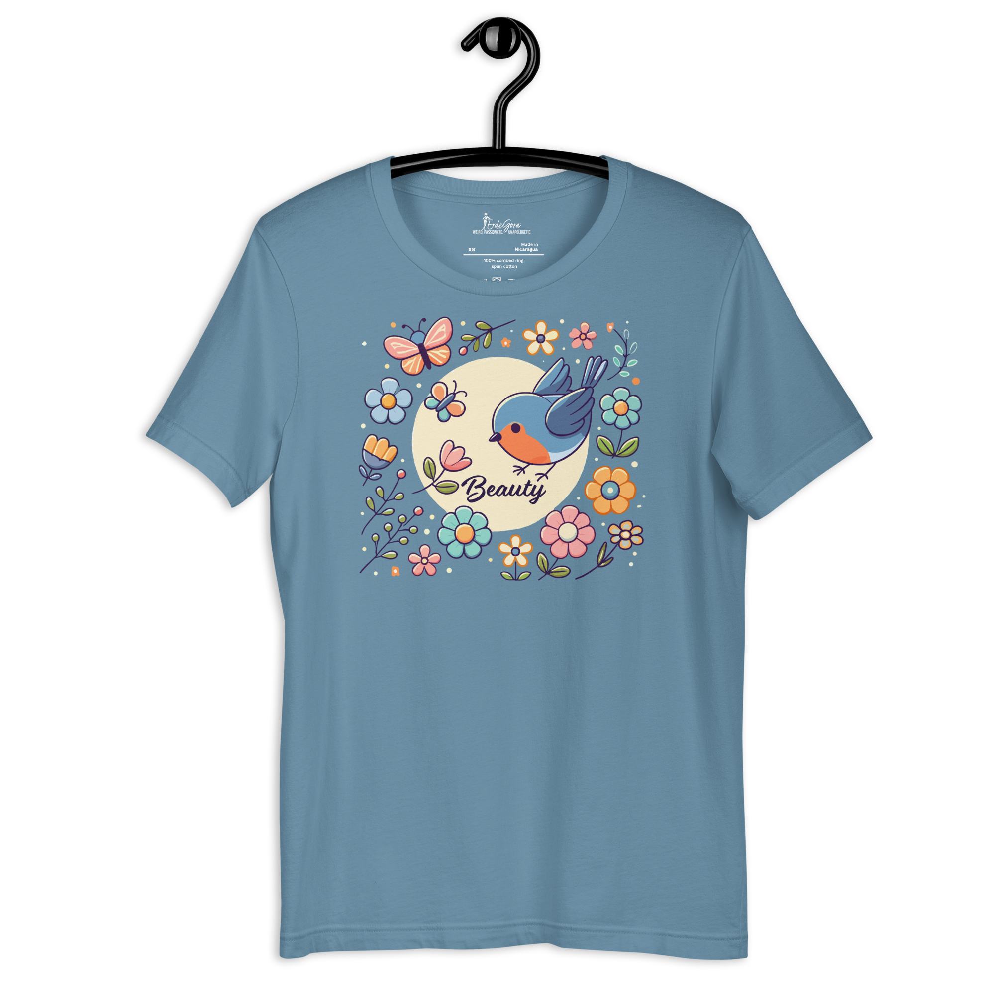 Unisex T-Shirt - Beauty Blossom Robin