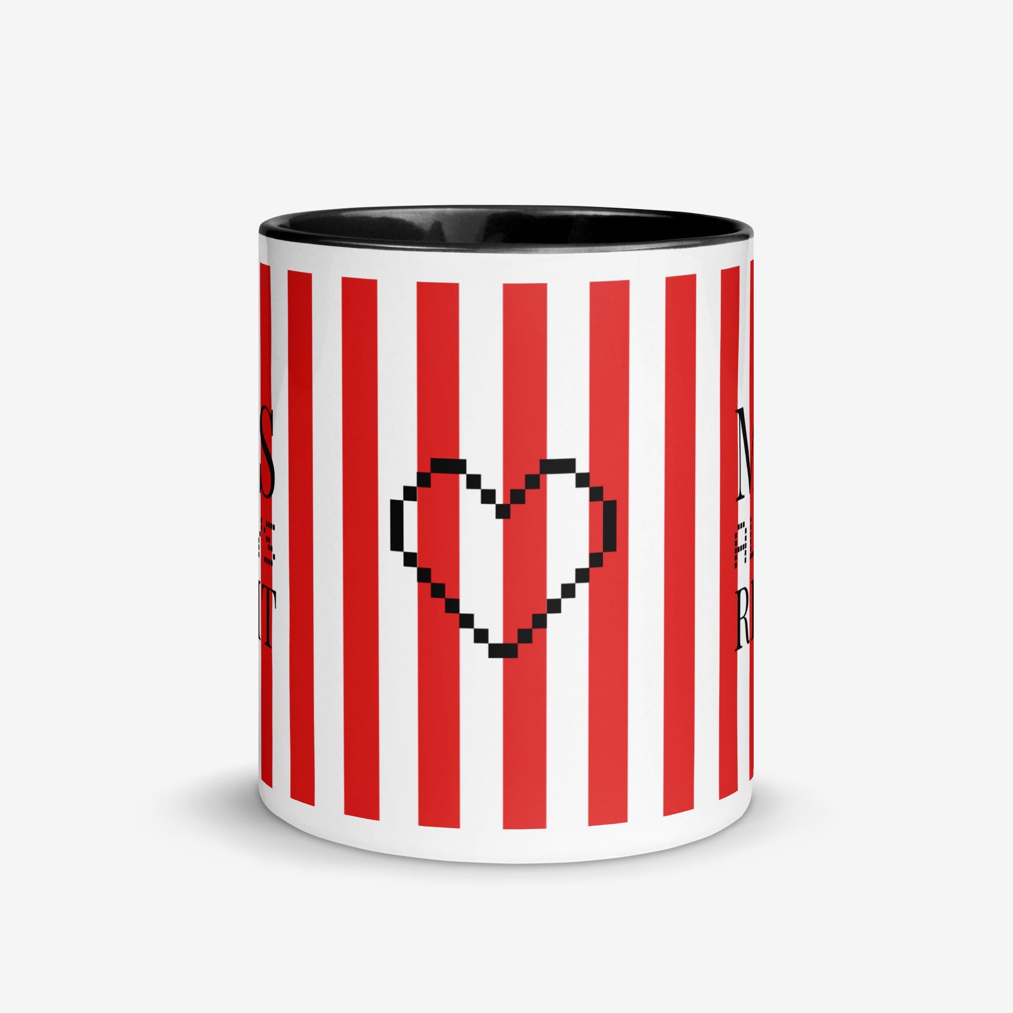 Striped Color Inside Ceramic Mug "Mrs Always Right"