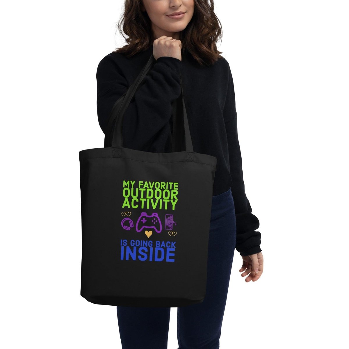 Gamer Eco Tote Bag My Fav Outdoor Activity - ErdeGora