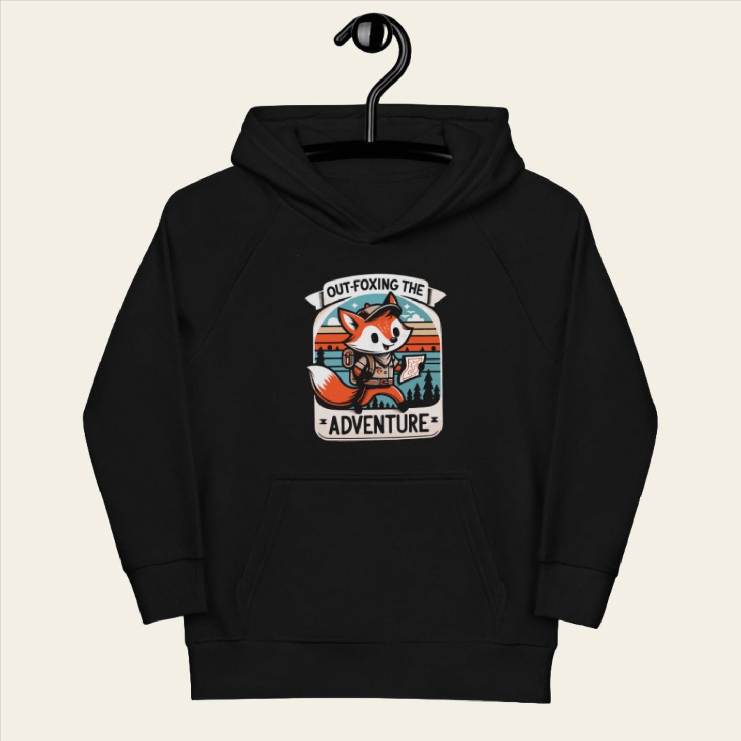 Kids Eco Hoodie Adventure Fox - ErdeGora