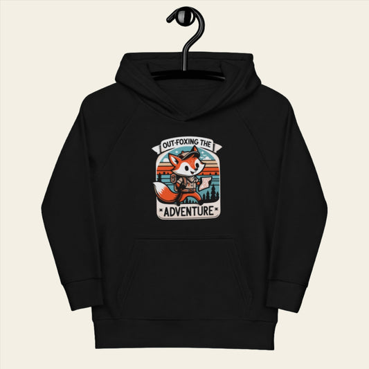 Kids Eco Hoodie Adventure Fox - ErdeGora