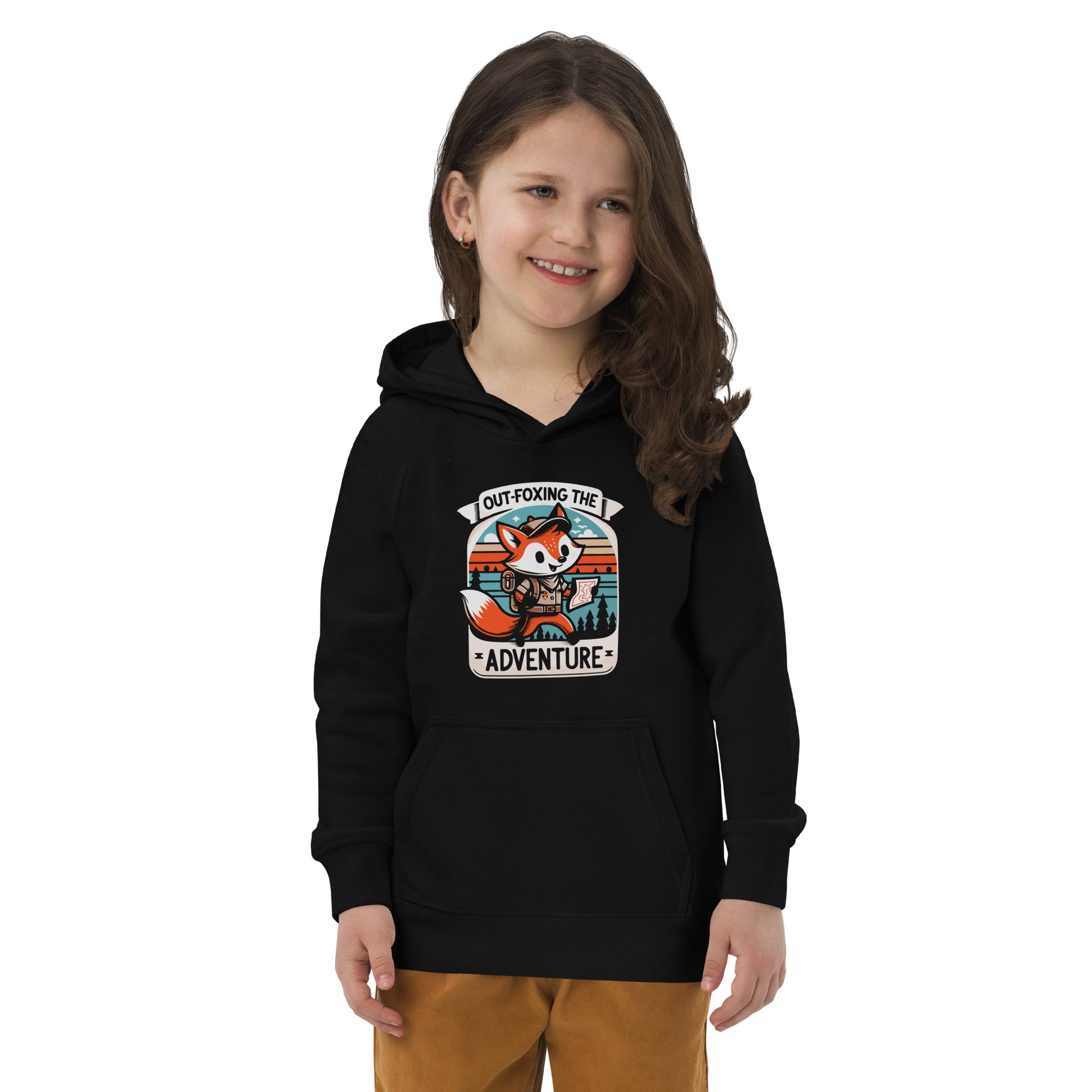 Kids Eco Hoodie Adventure Fox - ErdeGora