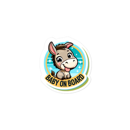 Bubble-free Sticker Donkey Baby On Board