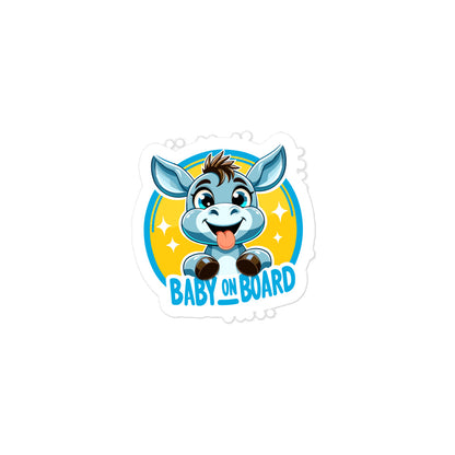 Bubble-free Sticker Donkey Baby On Board