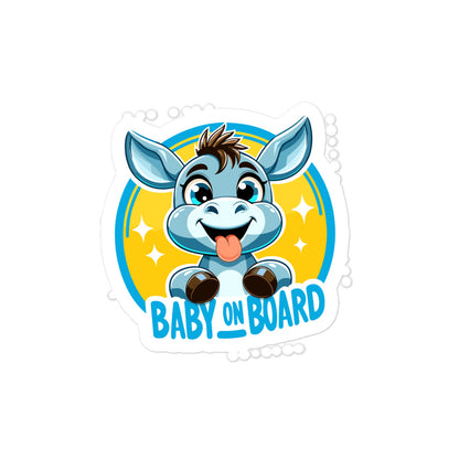 Bubble-free Sticker Donkey Baby On Board