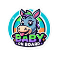 Bubble-free Sticker Donkey Baby On Board