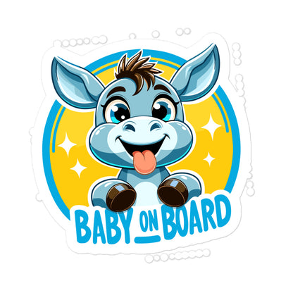 Bubble-free Sticker Donkey Baby On Board