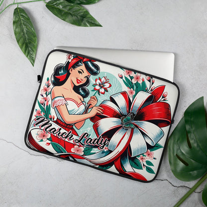 Laptop Sleeve March Lady Flowers In Bloom - ErdeGora