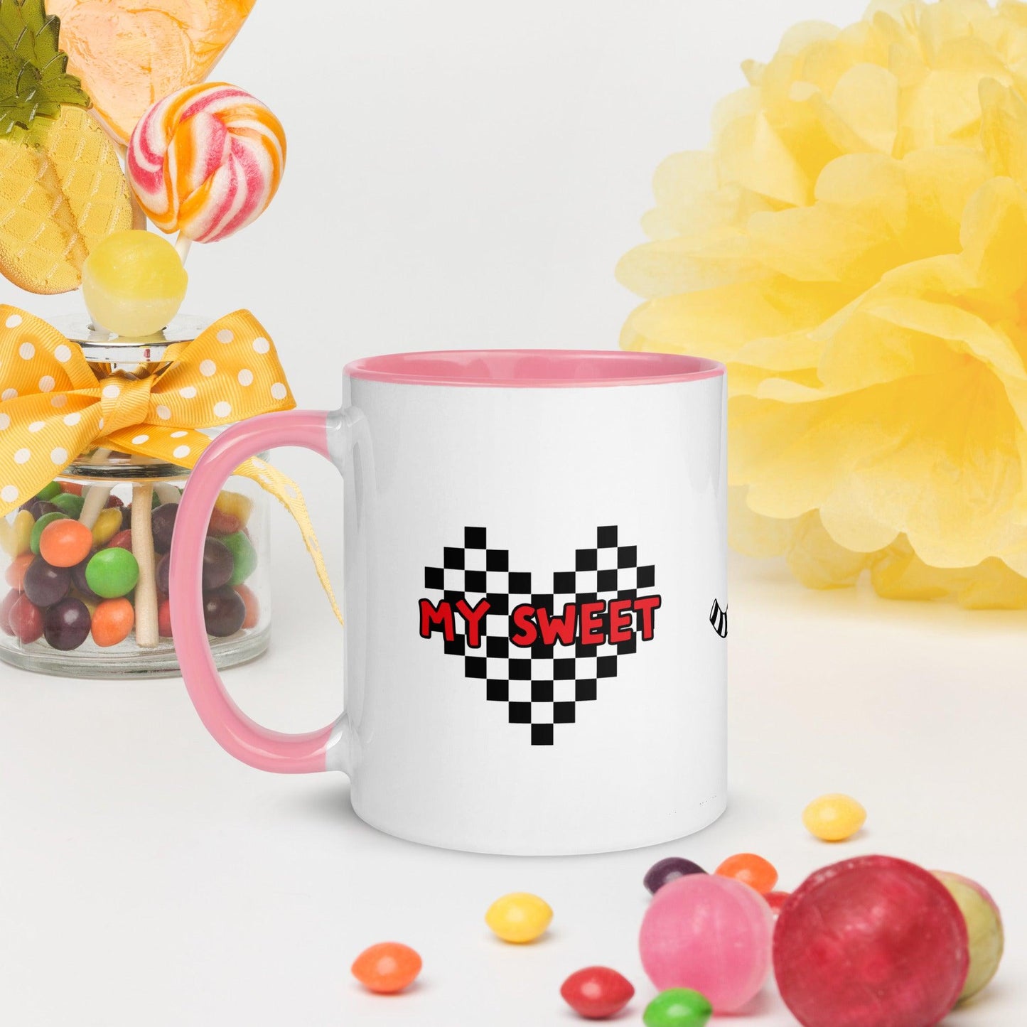 Mug with Color Inside My Sweet You Are My Treat - ErdeGora