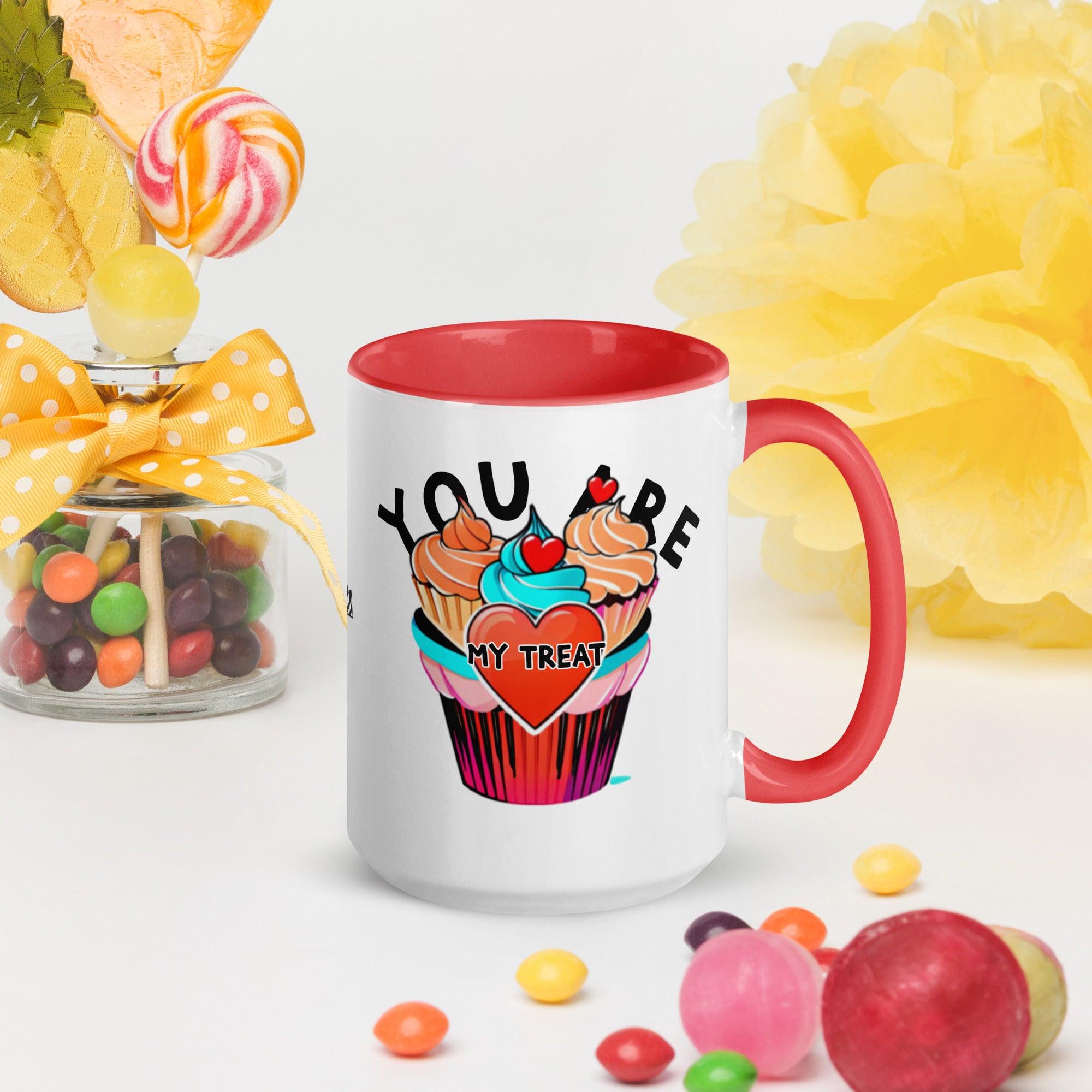 Mug with Color Inside My Sweet You Are My Treat - ErdeGora