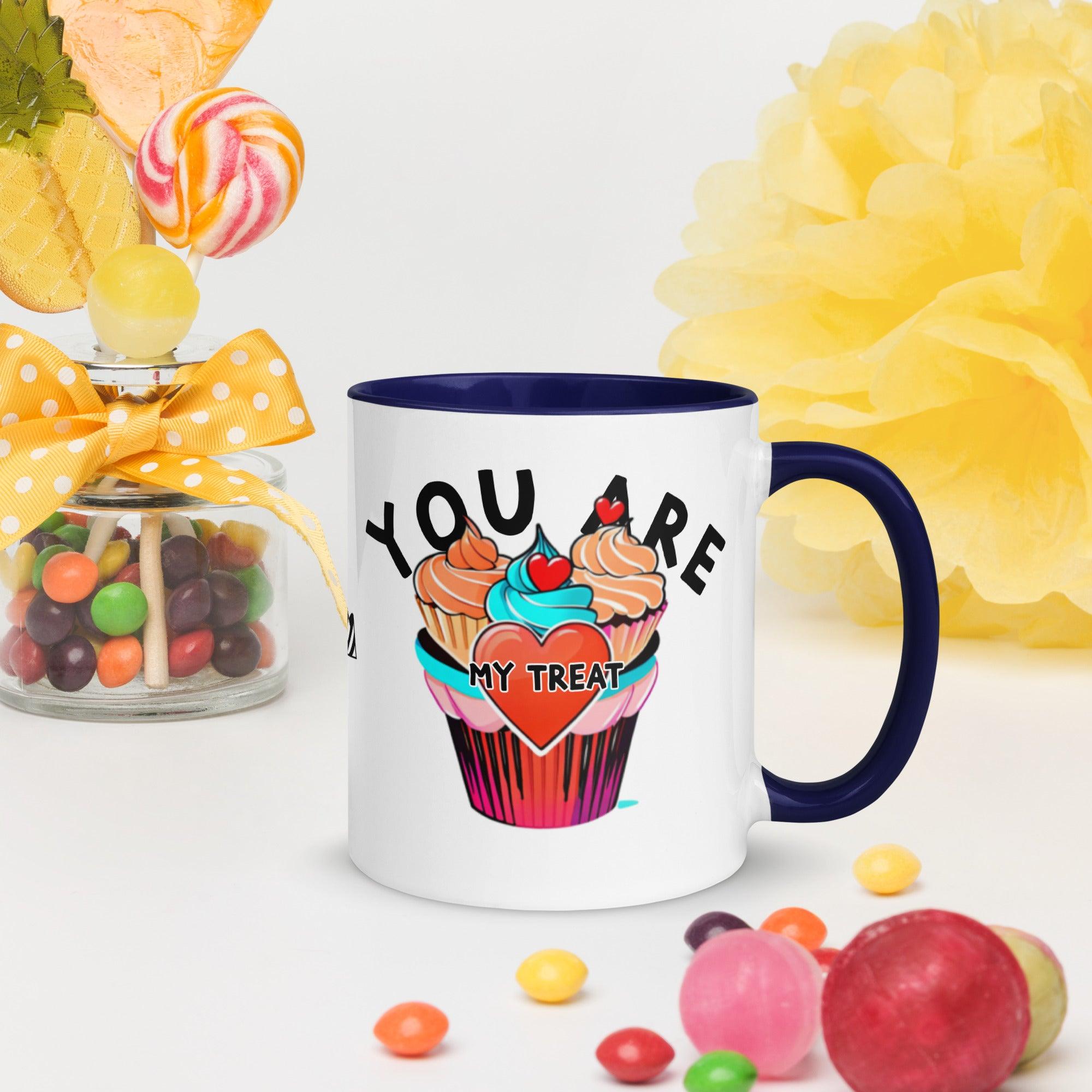 Mug with Color Inside My Sweet You Are My Treat - ErdeGora