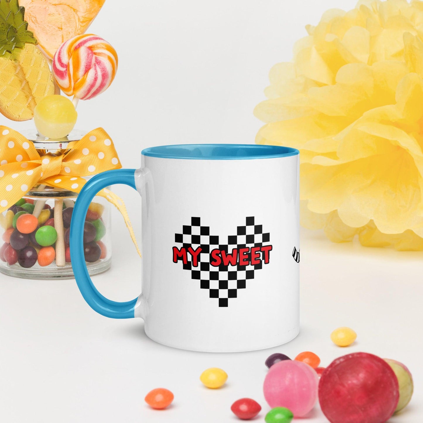 Mug with Color Inside My Sweet You Are My Treat - ErdeGora