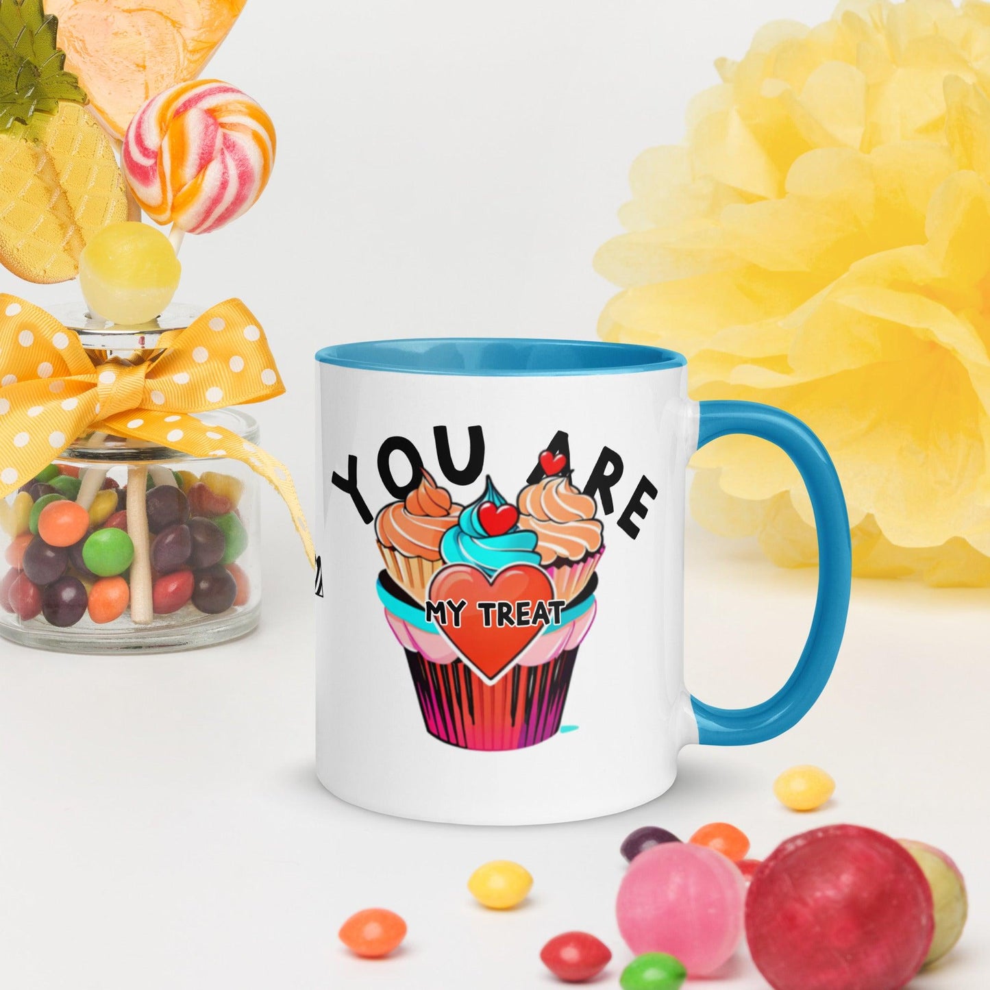 Mug with Color Inside My Sweet You Are My Treat - ErdeGora