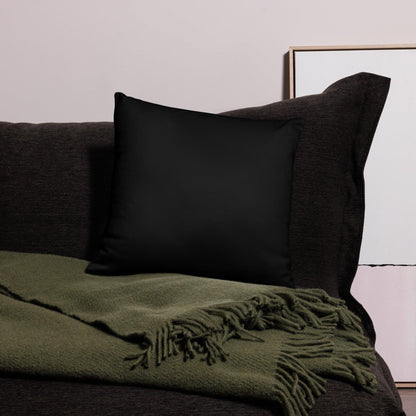 Back pillow. Black simple satin.