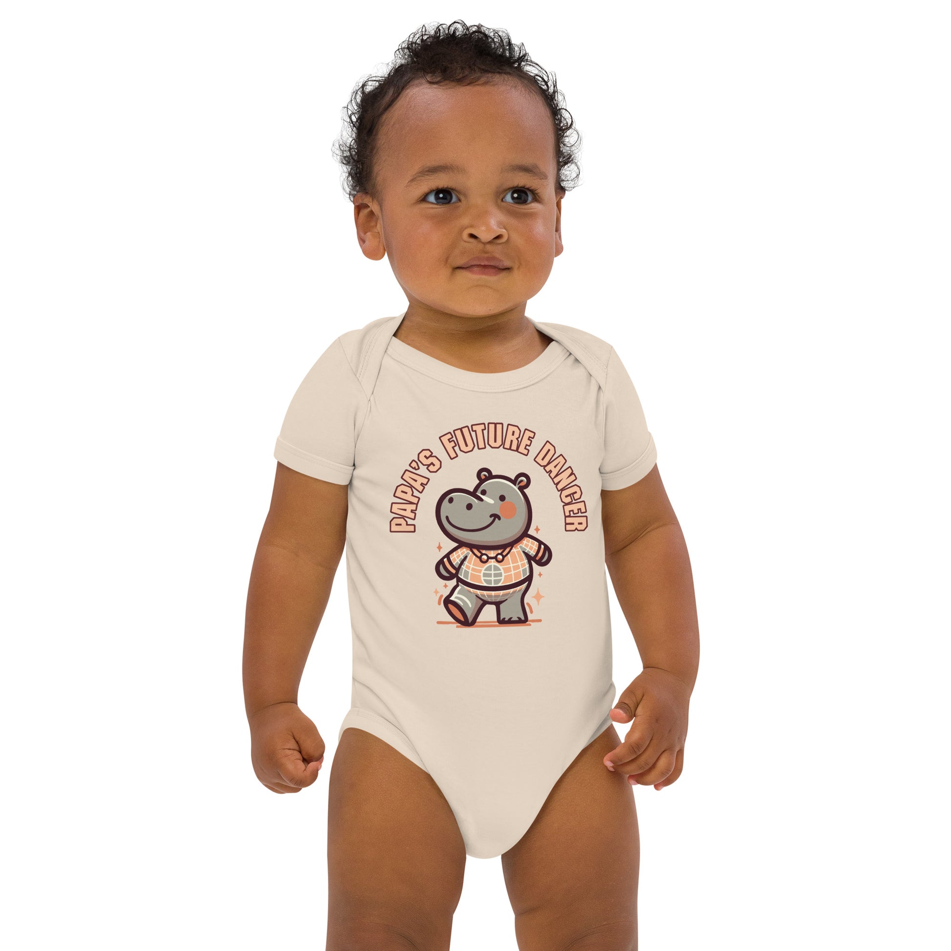 Organic Cotton Baby Bodysuit Papa's Future Dancer - ErdeGora