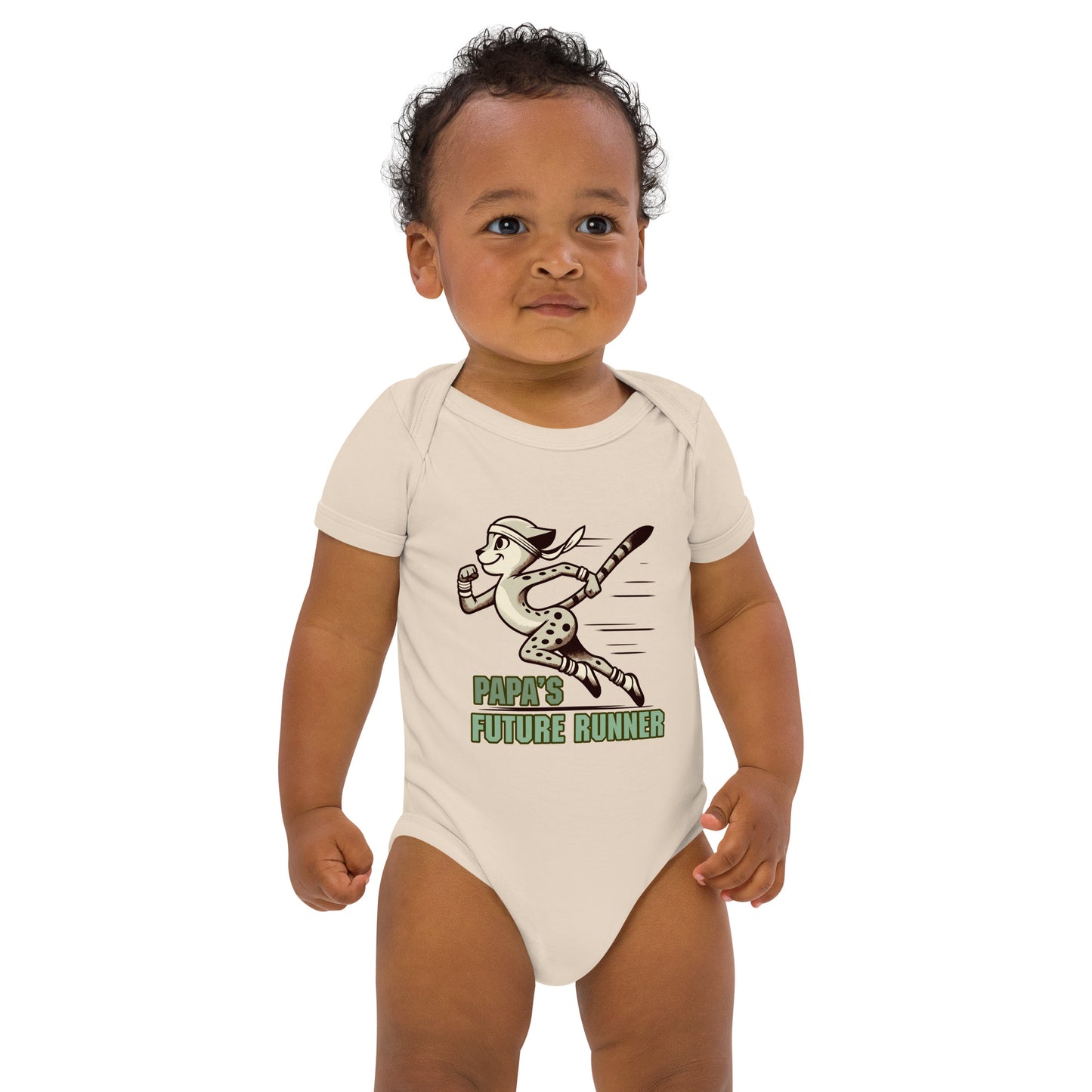 Organic Cotton Baby Bodysuit Papa’s Future Runner - ErdeGora