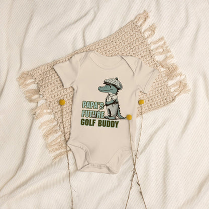 Organic Cotton Baby Bodysuit Papa’s Future Golf Buddy - ErdeGora