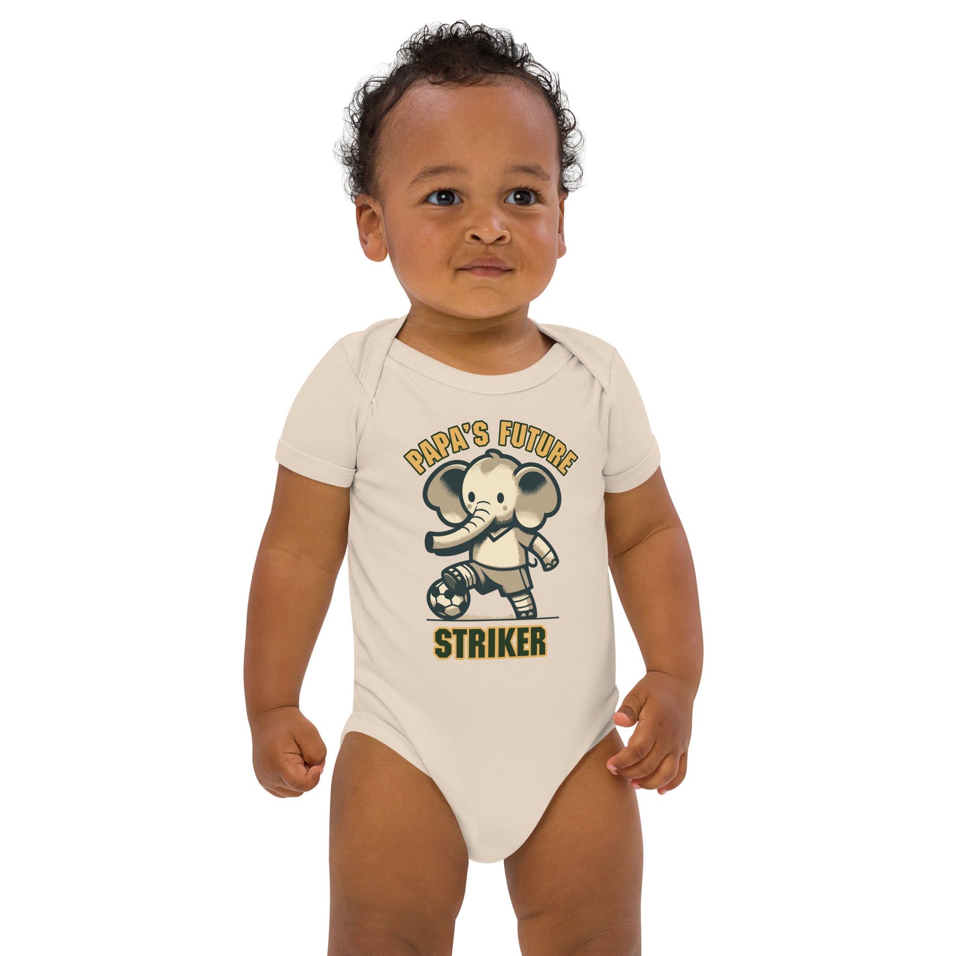 Organic Cotton Baby Bodysuit Papa’s Future Striker - ErdeGora