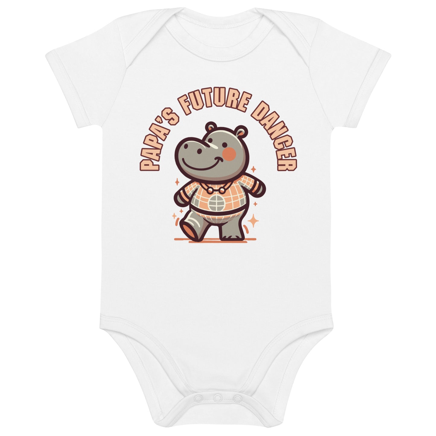 Organic Cotton Baby Bodysuit Papa's Future Dancer - ErdeGora