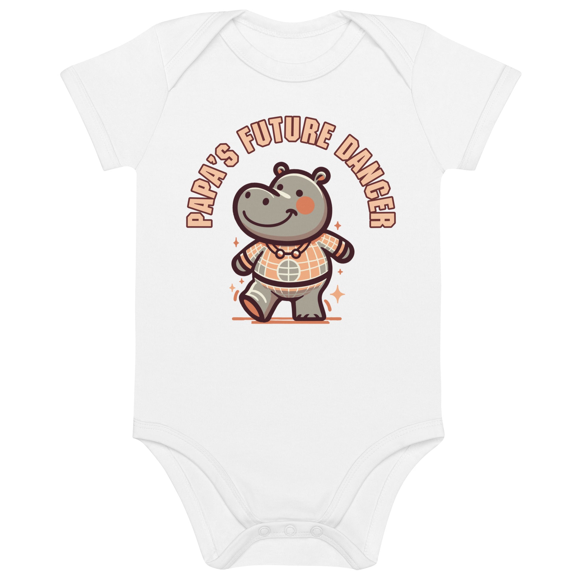 Organic Cotton Baby Bodysuit Papa's Future Dancer - ErdeGora