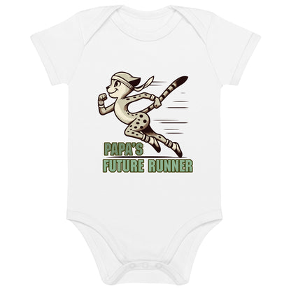 Organic Cotton Baby Bodysuit Papa’s Future Runner - ErdeGora