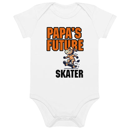 Organic Cotton Baby Bodysuit Papa’s Future Skater - ErdeGora