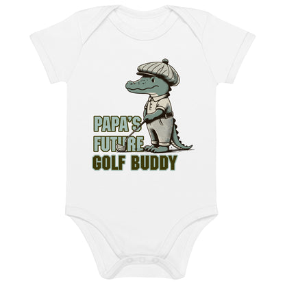 Organic Cotton Baby Bodysuit Papa’s Future Golf Buddy - ErdeGora