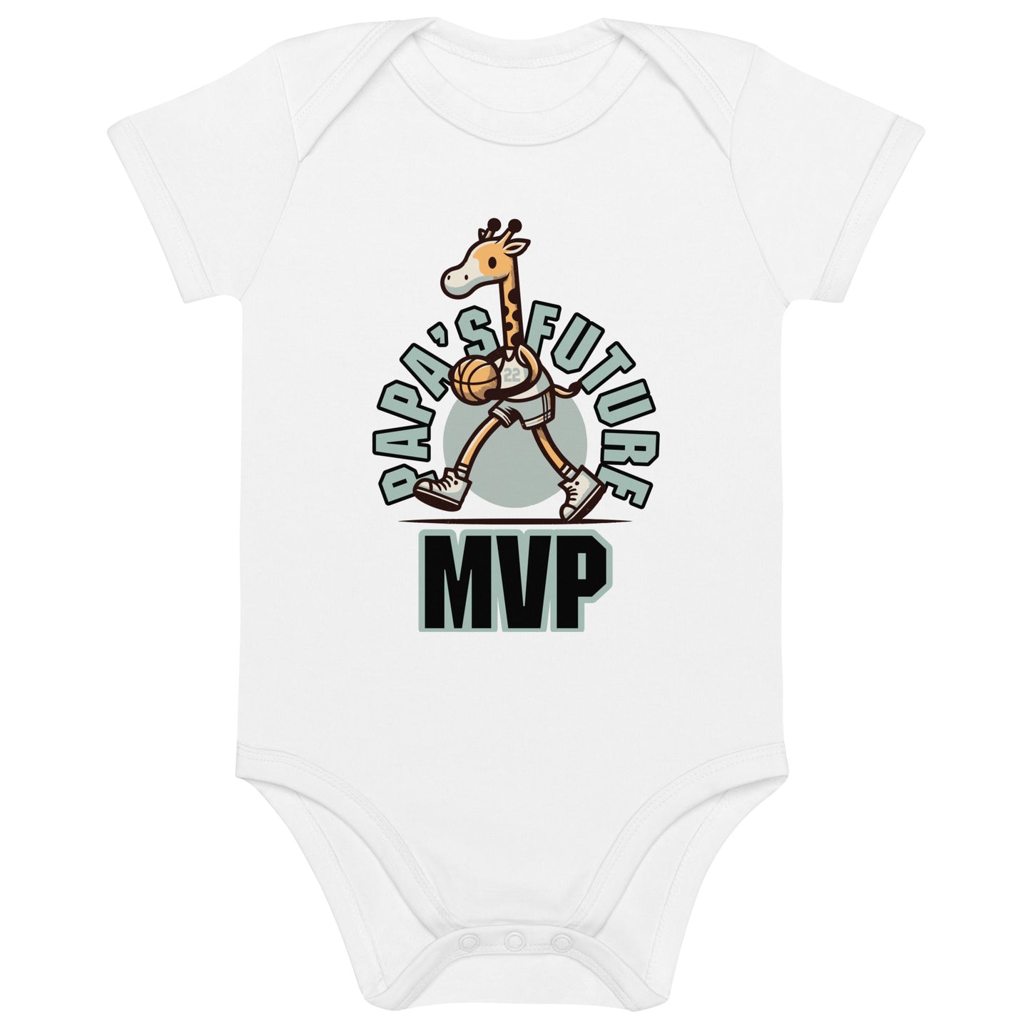 Organic Cotton Baby Bodysuit Papa’s Future MVP - ErdeGora