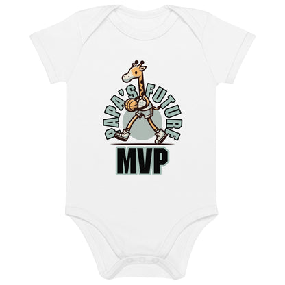 Organic Cotton Baby Bodysuit Papa’s Future MVP - ErdeGora