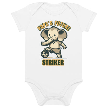 Organic Cotton Baby Bodysuit Papa’s Future Striker - ErdeGora