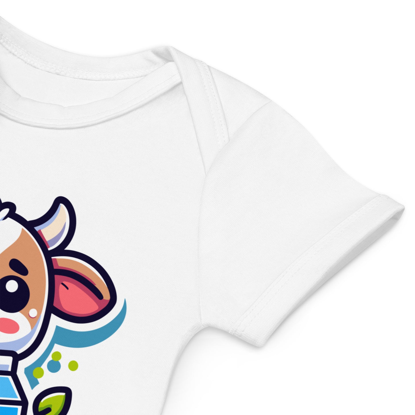 Organic Cotton Baby Bodysuit Soy Milk Enthusiast - ErdeGora