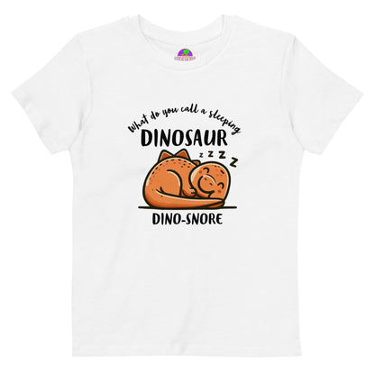 Organic Cotton Kids T-shirt Dino-snore - ErdeGora