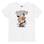 Organic Cotton Kids T-shirt Oops Muddy Puddles Joy - ErdeGora
