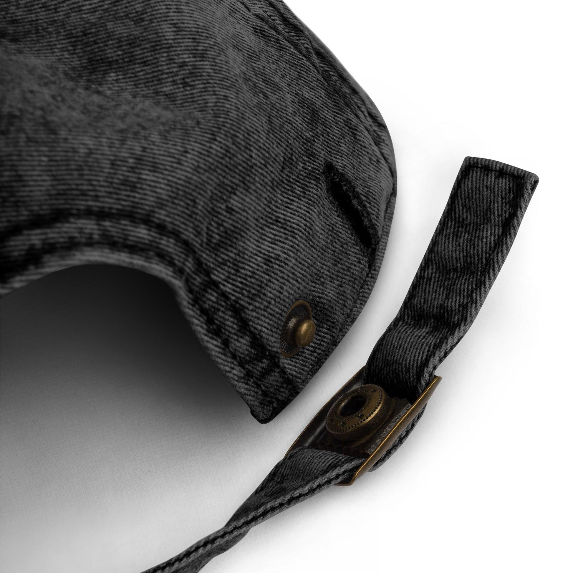 Personalize it! Black Embroidered Vintage Cotton Twill Cap Weirdly Passionate - ErdeGora