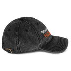 Personalize it! Black Embroidered Vintage Cotton Twill Cap Weirdly Passionate - ErdeGora