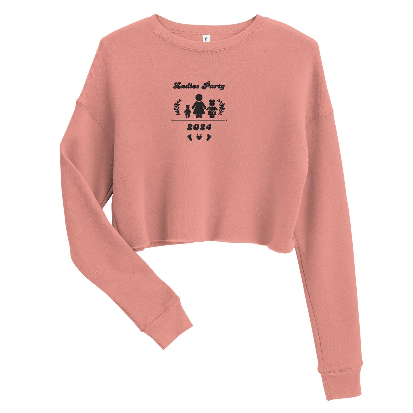 Personalize it! Embroidered Crop Sweatshirt Ladies Parties - ErdeGora