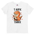 Personalize it! Organic Cotton Kids T-shirt Terrific Three - ErdeGora