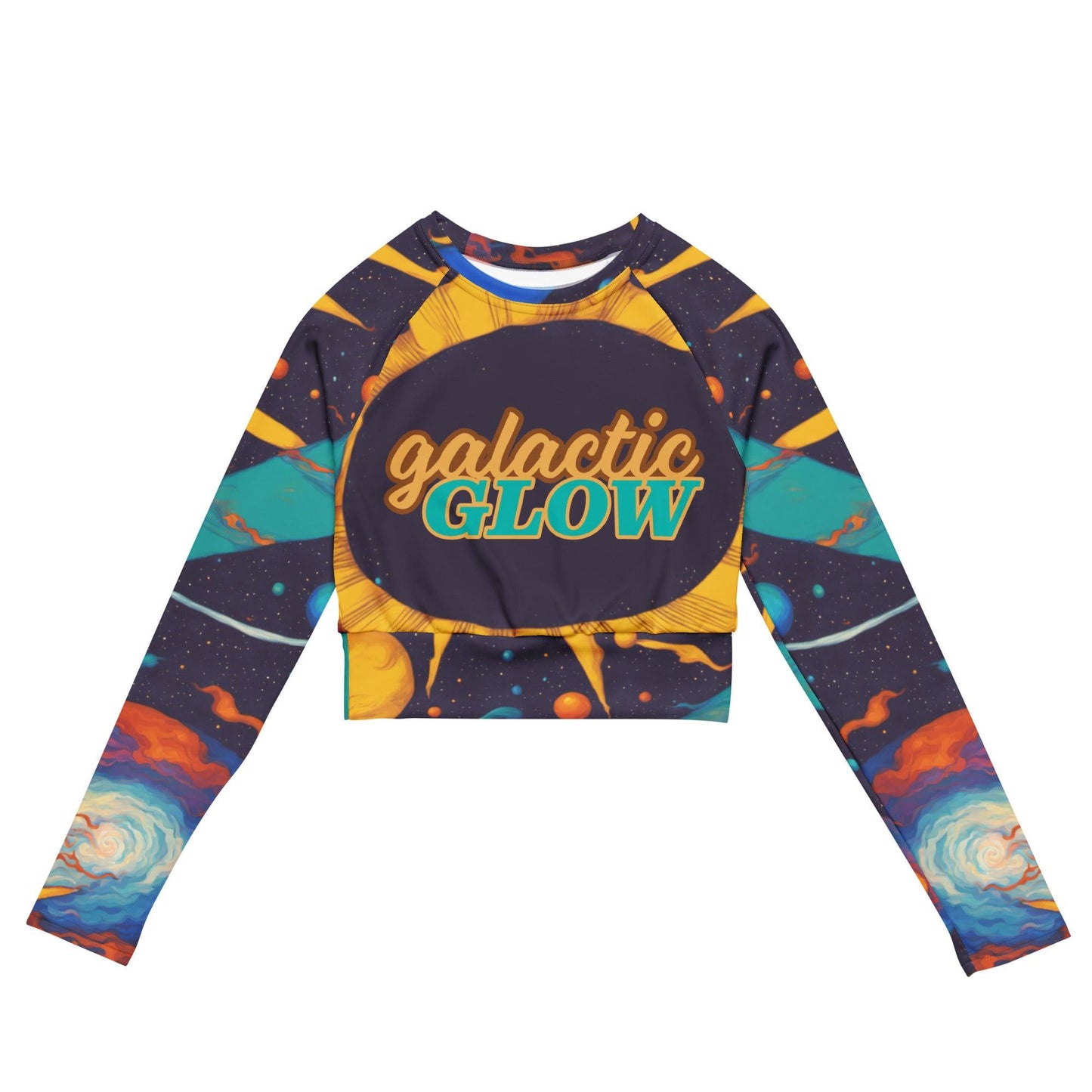 Recycled Long-sleeve Crop Top Nebula - ErdeGora