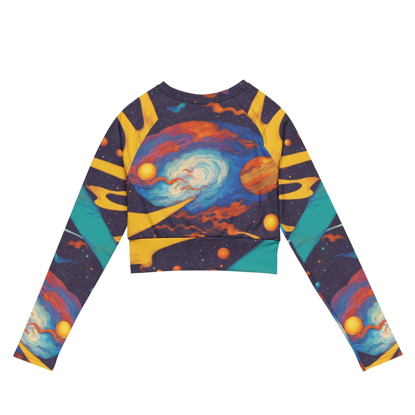 Recycled Long-sleeve Crop Top Nebula - ErdeGora