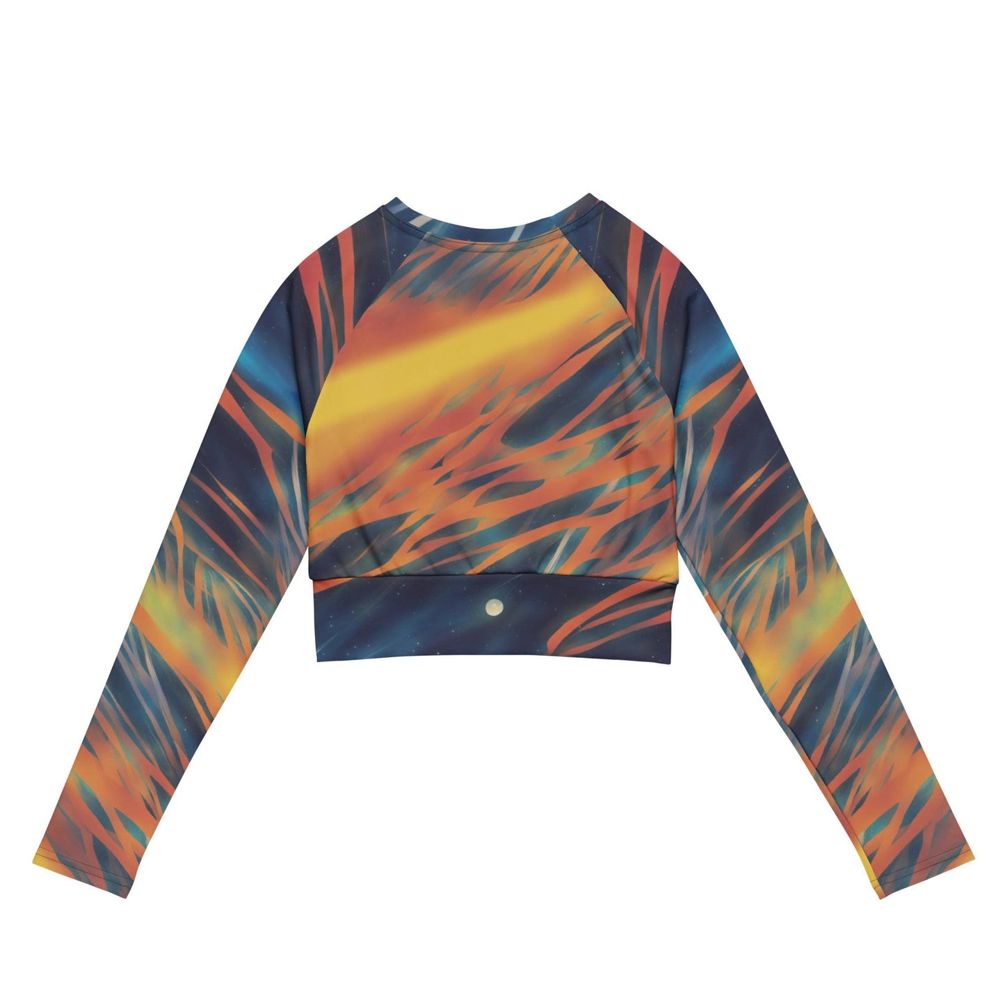 Recycled Long-sleeve Crop Top Radiant V - ErdeGora